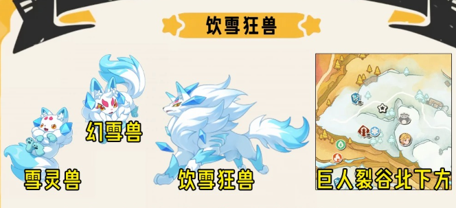 洛克王国全新冰队核C饮雪狂兽捕捉点位分享