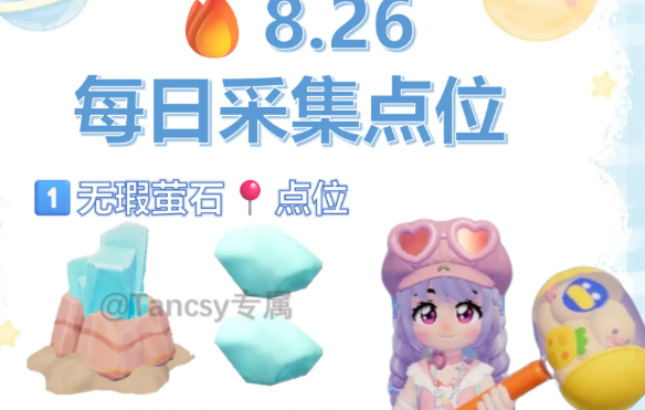 心动小镇全新8.26全溜溜橡木与无暇萤石点位汇总
