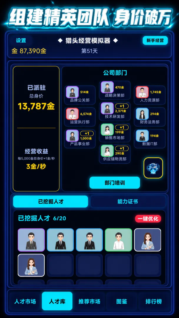 猎头经营模拟器截图1