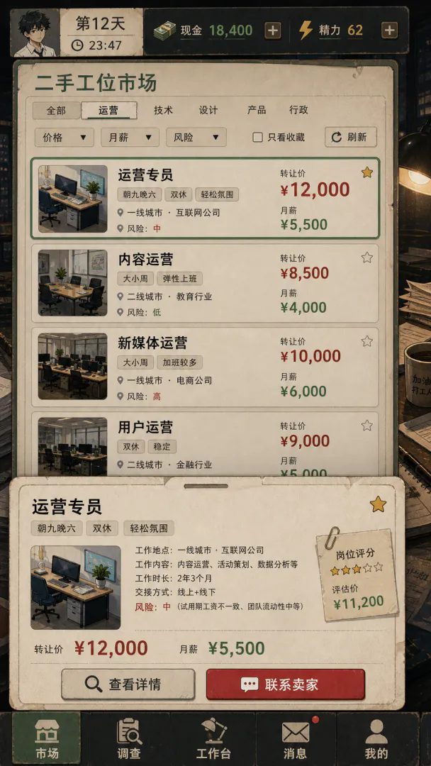 工位倒卖局截图5