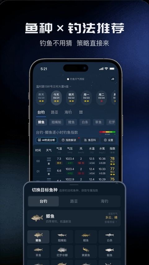 钓鱼天气预报截图2
